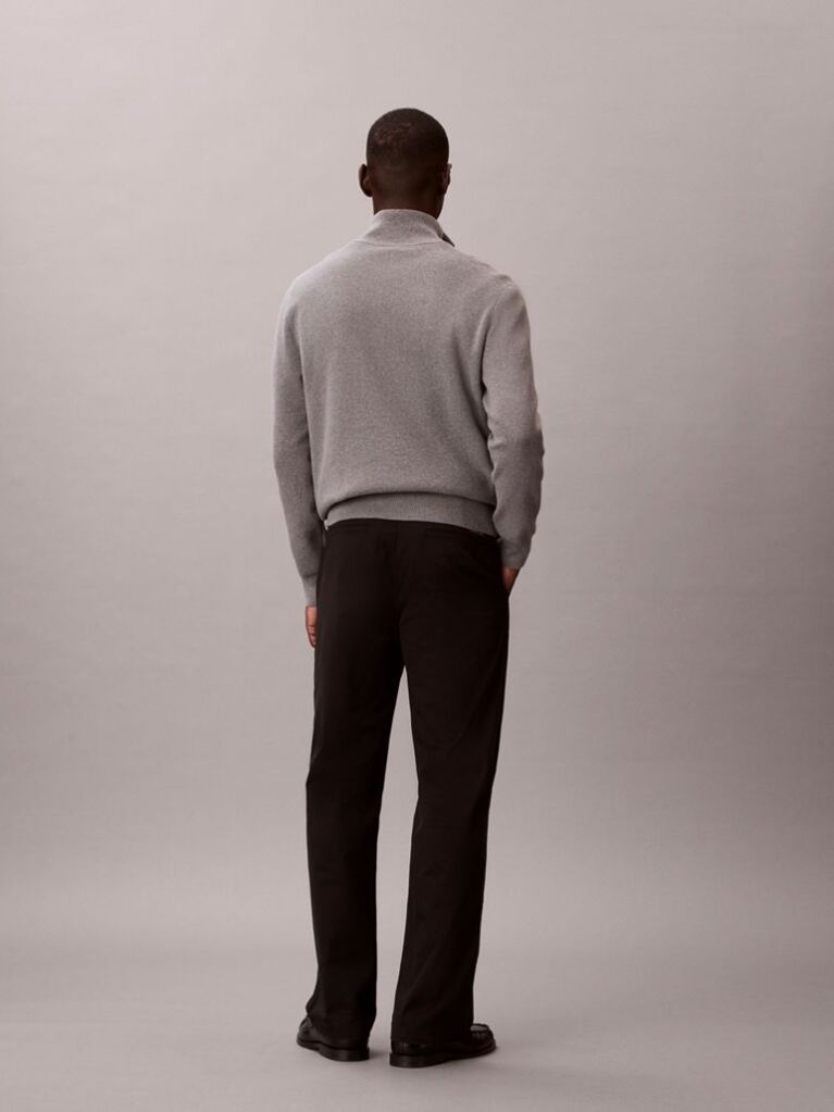 Negru Pantaloni Chino Cu Croiala Dreapta In Stilul Anilor '90  Barbati