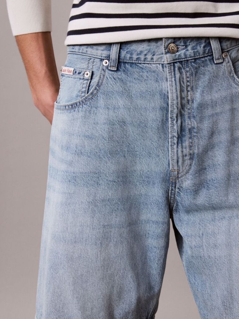 Denim Pantaloni Scurti Stil 90S Din In, Nuanta Driftwood Blue  Barbati