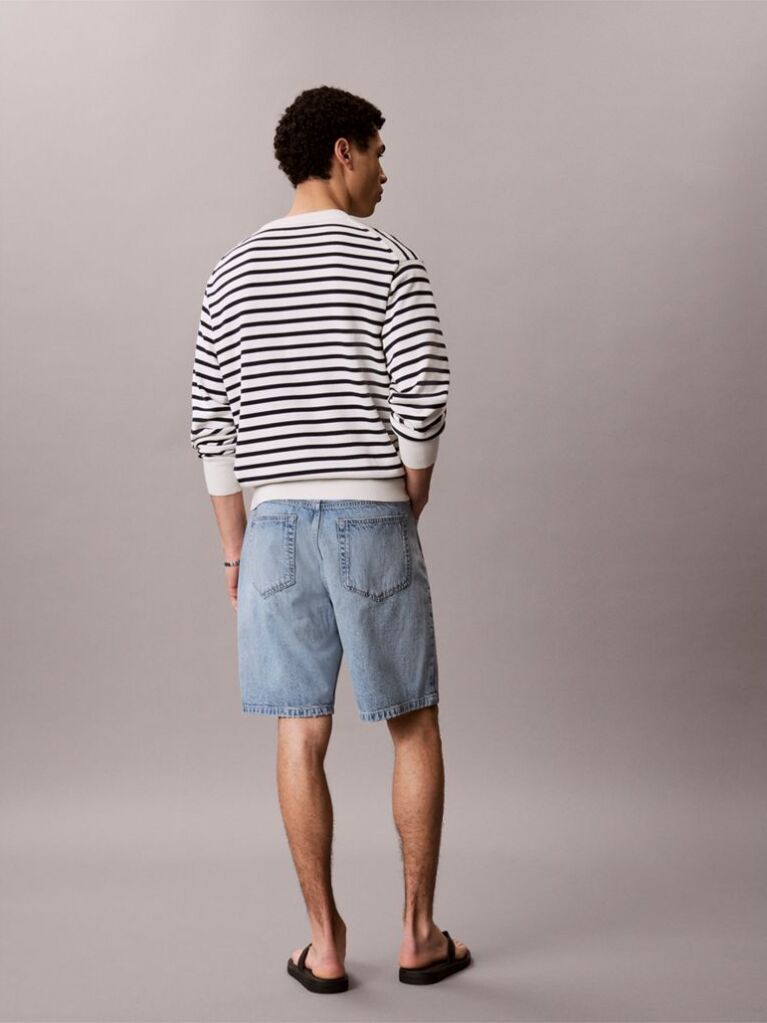Denim Pantaloni Scurti Stil 90S Din In, Nuanta Driftwood Blue  Barbati