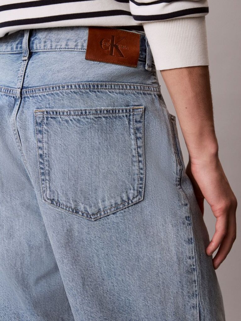 Denim Pantaloni Scurti Stil 90S Din In, Nuanta Driftwood Blue  Barbati