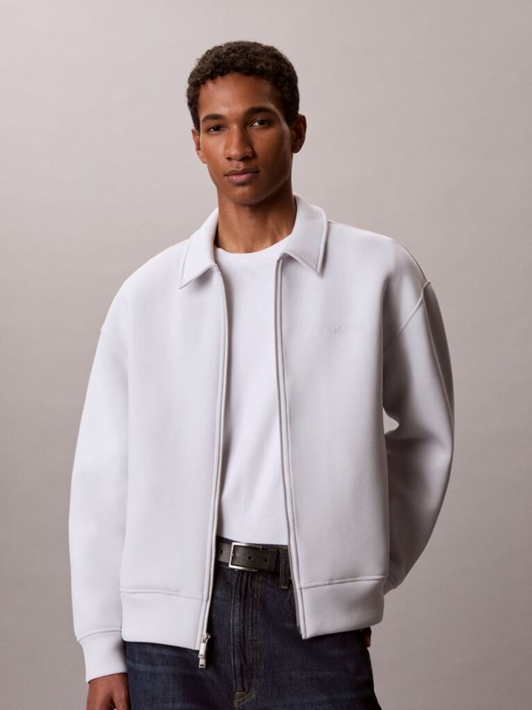 Grey Long Sleeve Cooling Spacer Full-Zip Shirt Jacket  Men