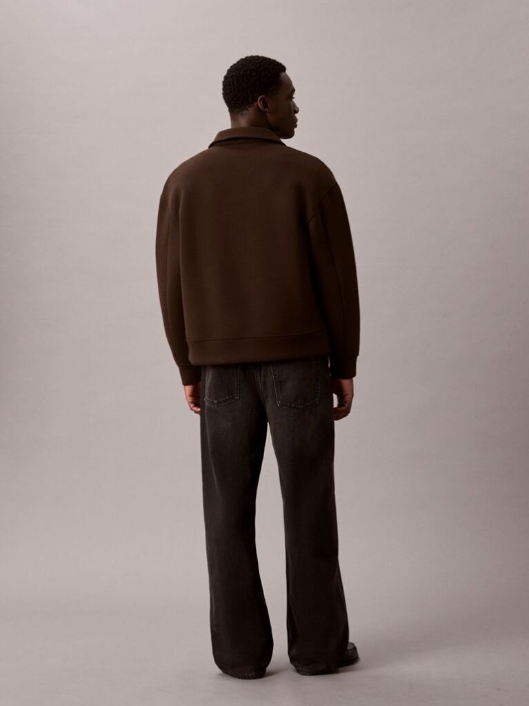 Brown Long Sleeve Cooling Spacer Full-Zip Shirt Jacket  Men