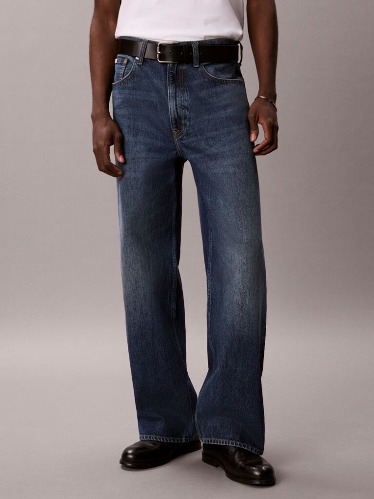 Denim Blugi Cu Croiala Baggy  Barbati