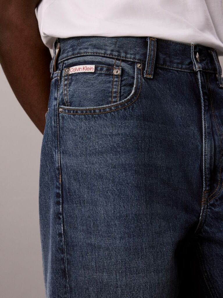 Denim Blugi Cu Croiala Baggy  Barbati