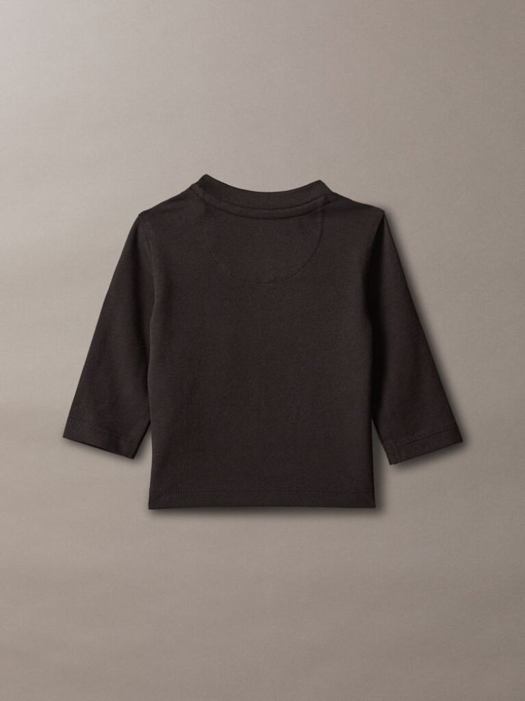 Negru Tricou Cu Maneca Lunga Si Logo Pentru Nou-Nascuti  Nou-nascuti