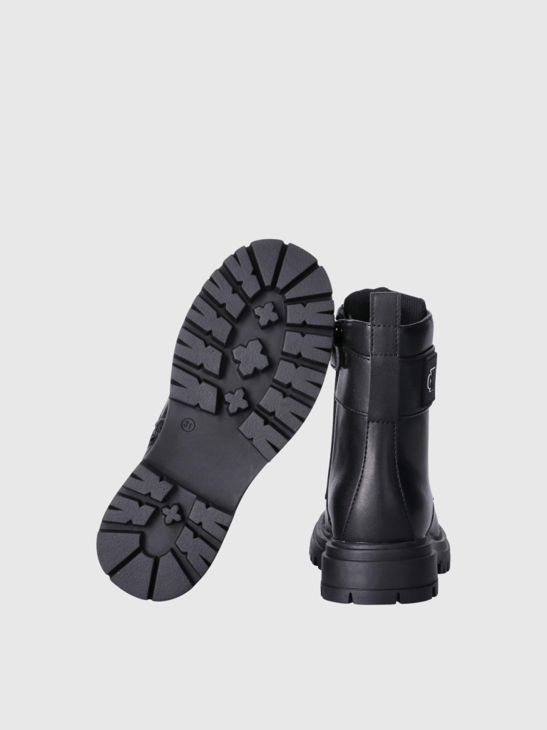 Black Kids Lace-Up Boots  Girls