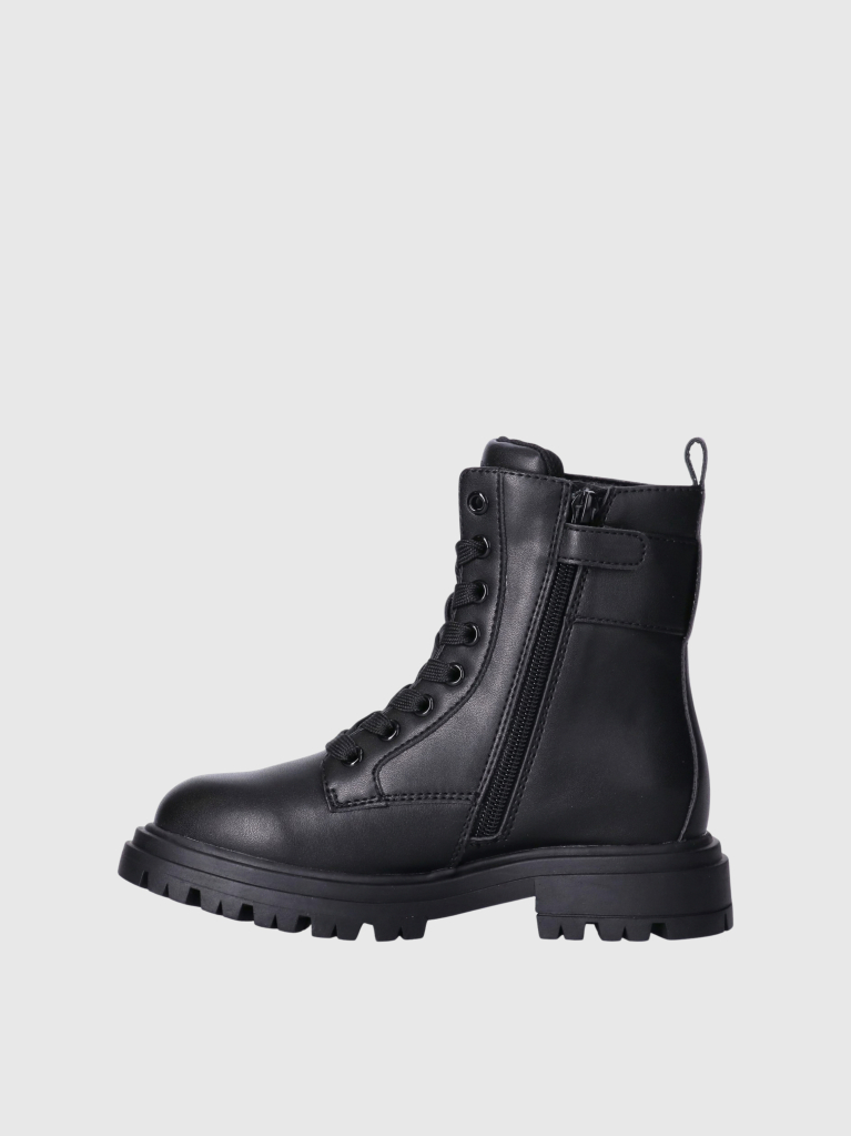 Black Kids Lace-Up Boots  Girls