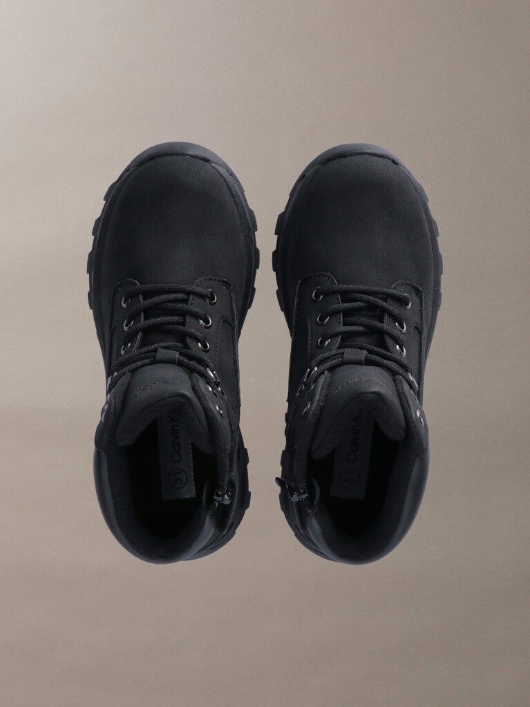Black Kids Lace-Up Boots  Kids Unisex