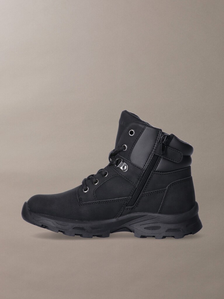 Black Kids Lace-Up Boots  Kids Unisex